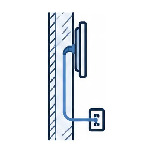 Schematic icon: In-Wall Wire Concealment
