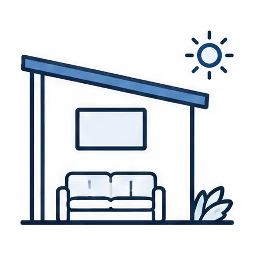 Schematic icon: Outdoor & Patio TV Mounting