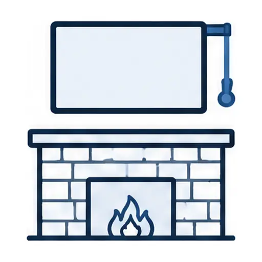 Schematic icon: TV Above a Fireplace
